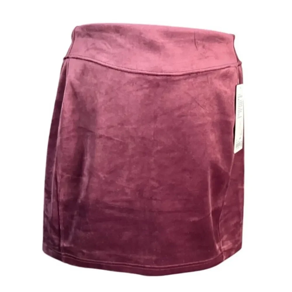Lululemon Scuba High-Rise Mini Skirt Velvet XL Plush Stretch Garnet NWT LW8AL9S - Picture 3 of 16